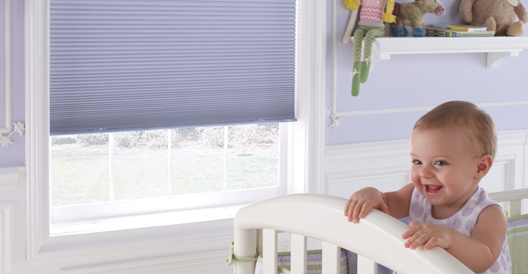 San Antonio infant's bedroom with cellular shades.